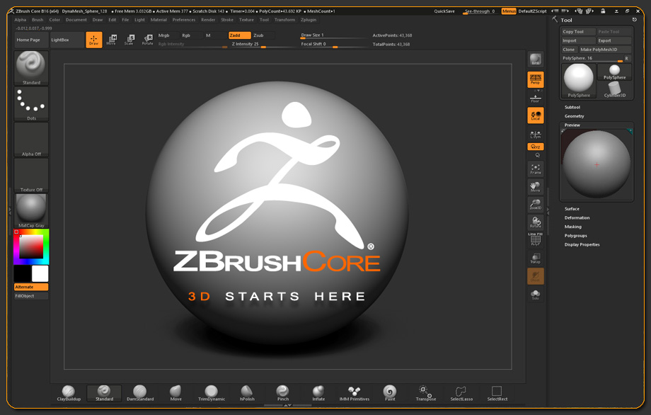 diff between zbrush and core