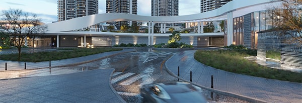 道路・路面標示・標識・街灯