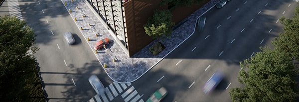 歩道と縁石