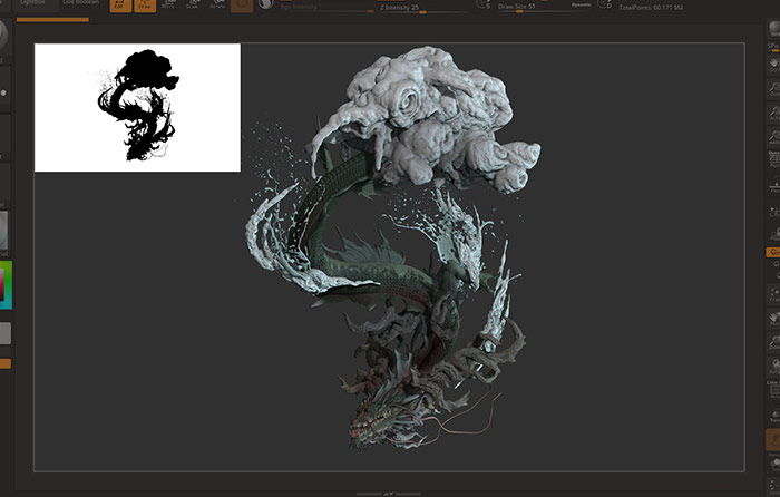 ZBrush2020 Document Silhouette View