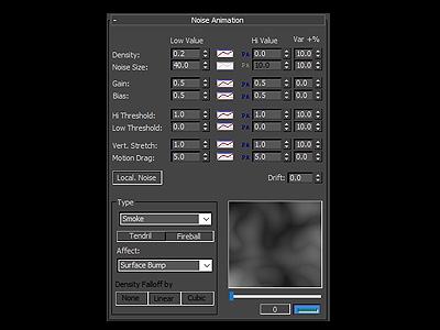 AfterBurn offers various procedural noise types