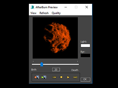 AfterBurn's preview window