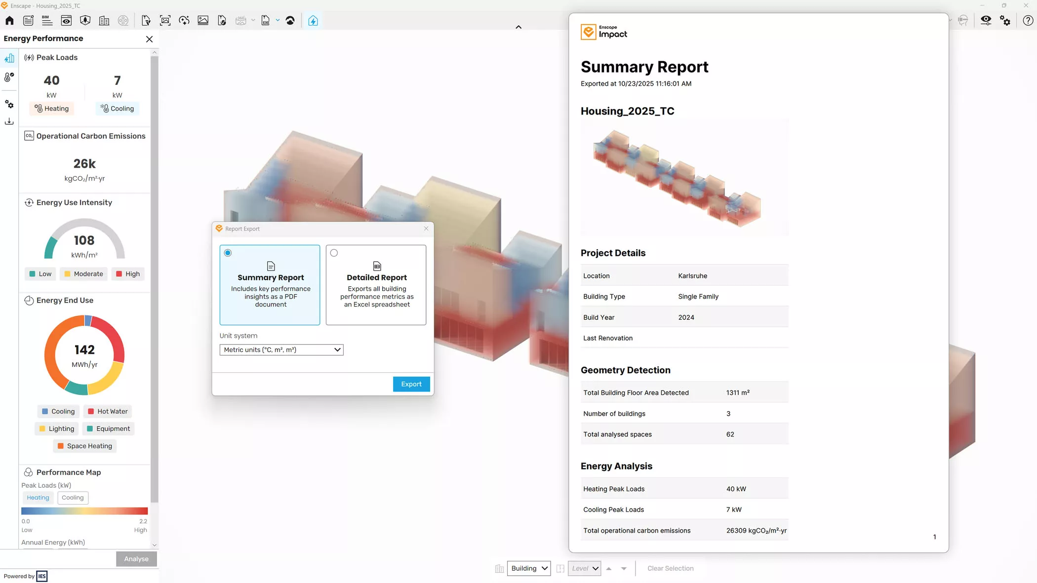 Enscape Impactからパフォーマンスレポートをエクスポート