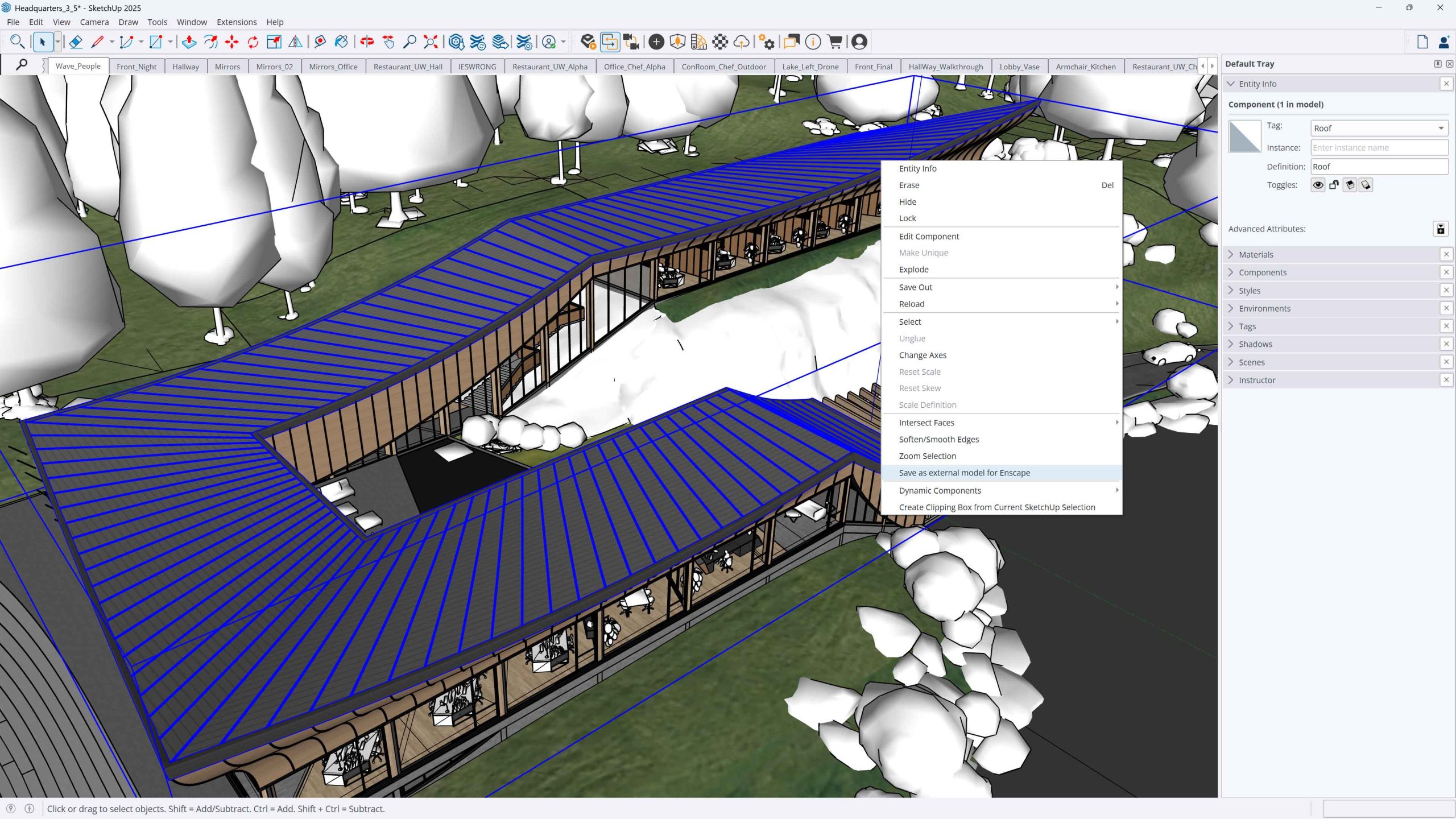 再導入:Enscape(SketchUp)用の外部モデルとして保存