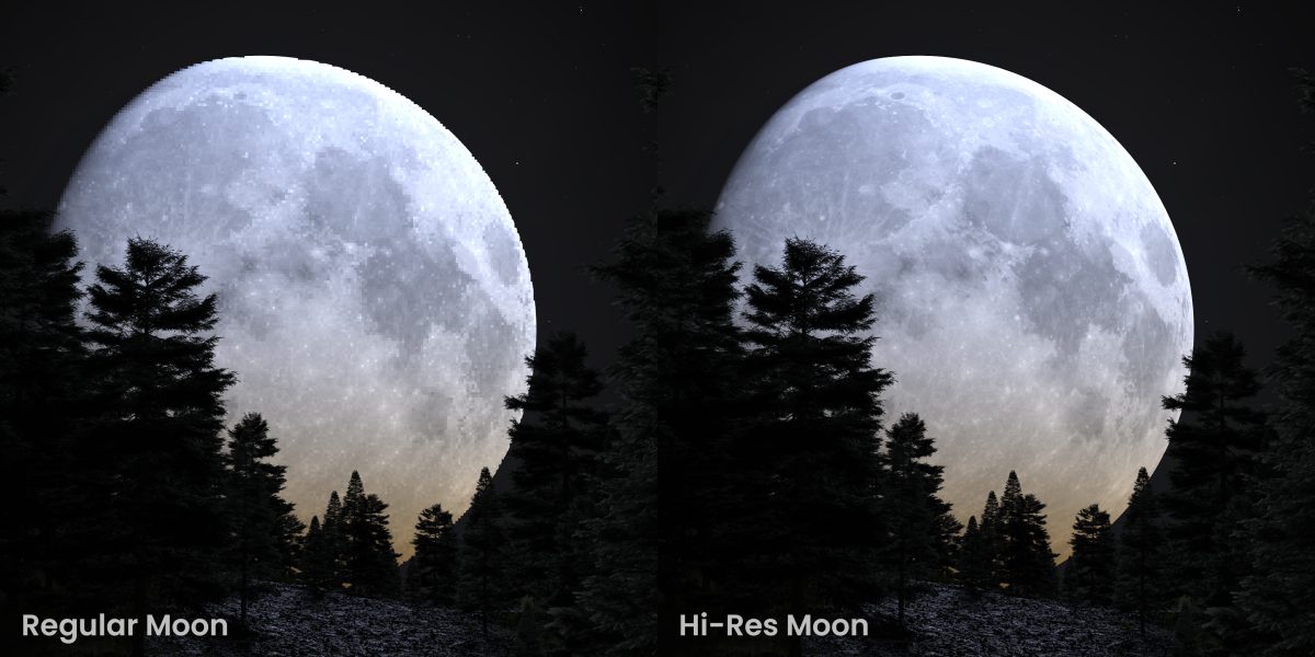 Coronaムーンの高解像度オプション