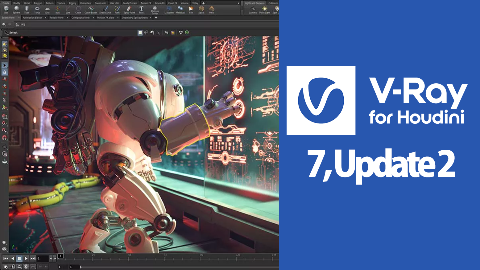 Chaos V-Ray 7 for Houdini, Update 2 がリリース
