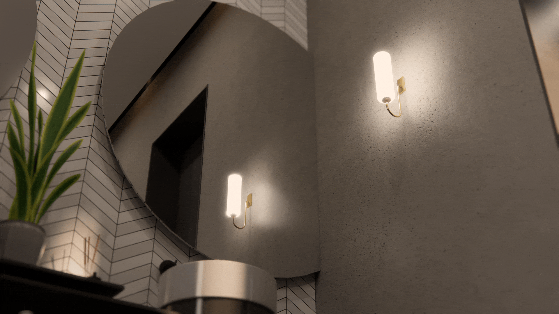 ライトの影響は残したまま鏡への映り込みを削除できます