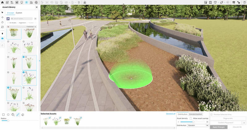 ブラシ配置ツール