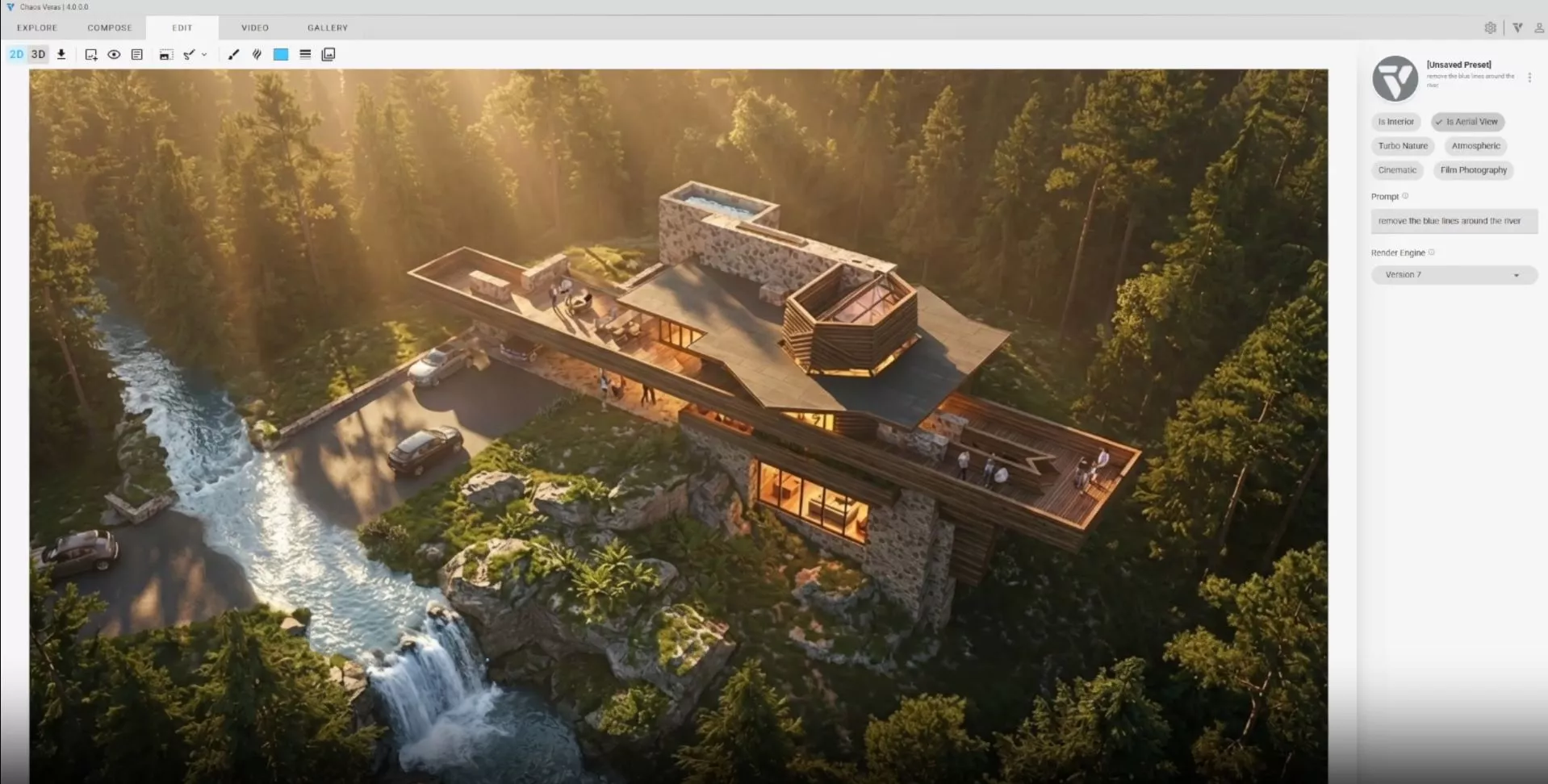 スケッチツールの指示を反映した結果
