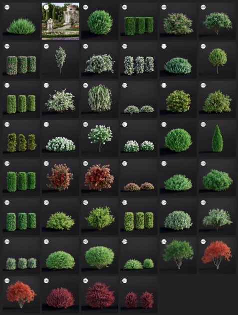 EVERMOTION Archmodels vol.307 ガーデン低木・生け垣 ALL